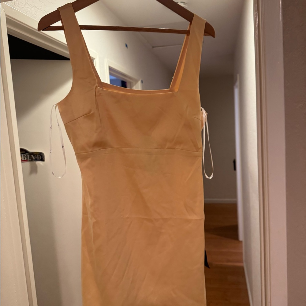 Lulu's Strapless Yellow Dress